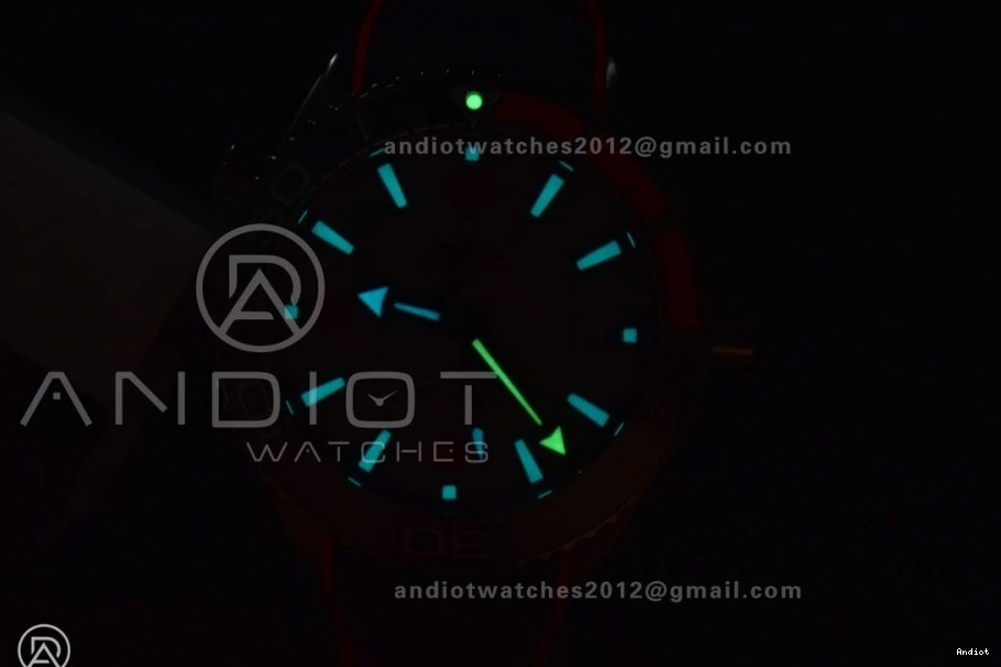 on Planet V2 Ocean Gray Super 1:1 43.5mm Dial VSF Nylon Clone Edition SS Orange Black Strap A8900 Best Bezel 1117